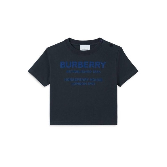 Burberry Navy Blue Kids Short Sleeve Tee - Picture 1 of 3